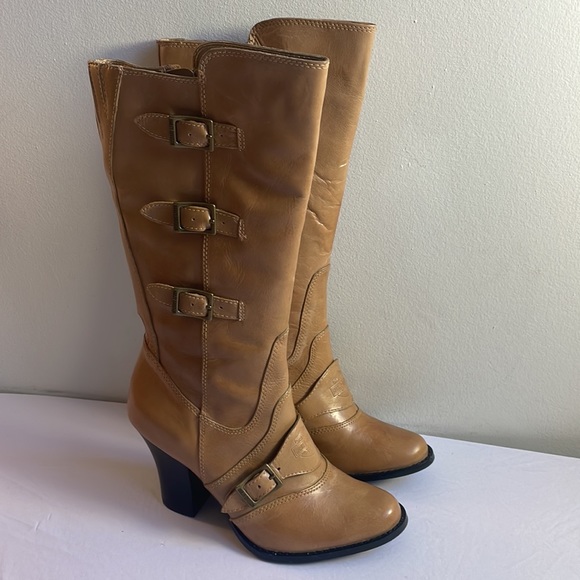 Tan Leather Harley-Davidson Heeled Boots NWT Size 6 - Picture 13 of 13